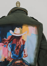 Load image into Gallery viewer, Reborn Barn Jacket - Riding Cowgirl Green
