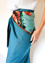 Load image into Gallery viewer, Bermeo Scarf Silk - Riding Cowgirl
