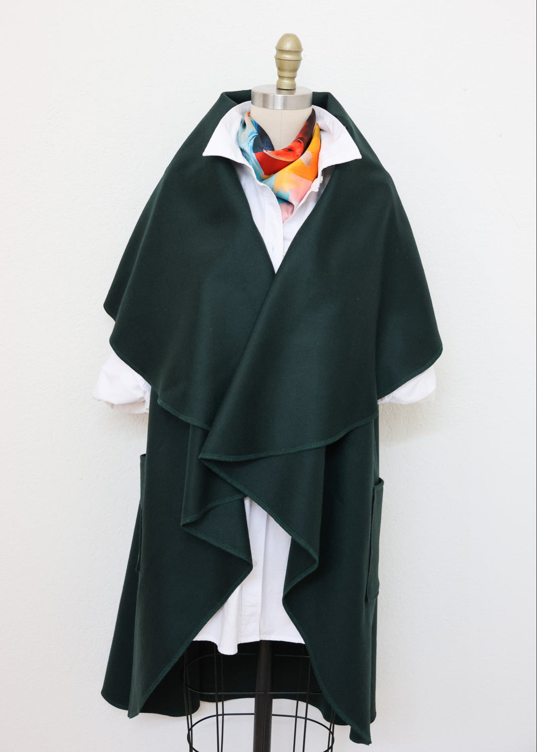 Malta Cape Vest - Peacock Green