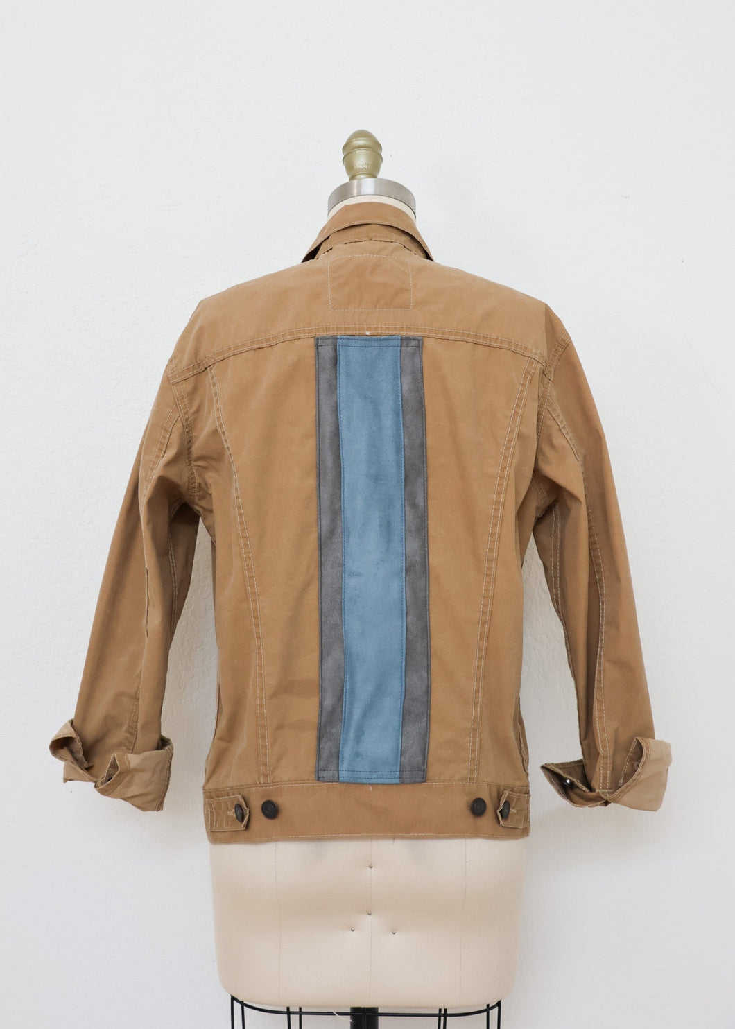 Reborn Denim Jacket - Grey/Blue Stripe