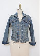 Load image into Gallery viewer, Reborn Denim Jacket - Brown/Grey Stripe
