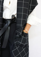 Load image into Gallery viewer, Malta Cape Vest - Black/White Checkered
