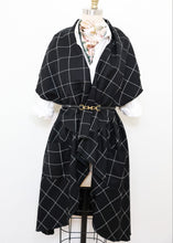 Load image into Gallery viewer, Malta Cape Vest - Black/White Checkered
