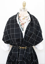 Load image into Gallery viewer, Malta Cape Vest - Black/White Checkered
