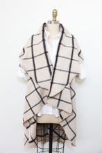 Load image into Gallery viewer, Malta Cape Vest - Ivory/Black Checkered

