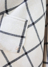 Load image into Gallery viewer, Malta Cape Vest - Ivory/Black Checkered
