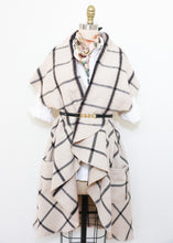 Load image into Gallery viewer, Malta Cape Vest - Ivory/Black Checkered
