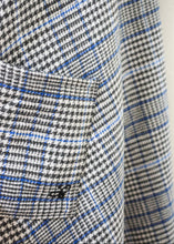 Load image into Gallery viewer, Malta Cape Vest - Blue/Black Checkered
