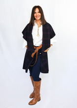 Load image into Gallery viewer, Malta Cape Vest - Red/Navy Checkered
