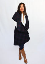 Load image into Gallery viewer, Malta Cape Vest - Red/Navy Checkered
