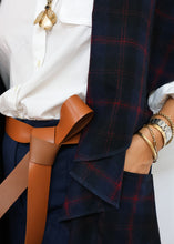 Load image into Gallery viewer, Malta Cape Vest - Red/Navy Checkered
