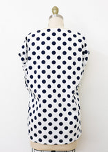 Load image into Gallery viewer, Ostuni Top - Navy Dots
