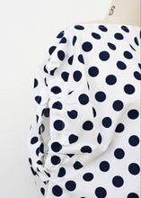 Load image into Gallery viewer, Ostuni Top - Navy Dots
