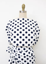 Load image into Gallery viewer, Ostuni Top - Navy Dots
