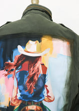 Load image into Gallery viewer, Reborn Barn Jacket - Riding Cowgirl Green
