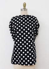 Load image into Gallery viewer, Ostuni Top - Black/White Dots
