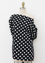 Load image into Gallery viewer, Ostuni Top - Black/White Dots
