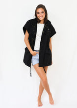 Load image into Gallery viewer, Reborn Barn Jacket SS - Black/Blue Floral

