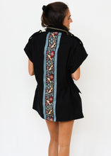 Load image into Gallery viewer, Reborn Barn Jacket SS - Black/Blue Floral
