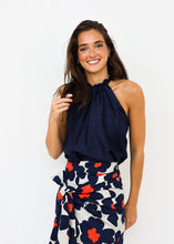 Load image into Gallery viewer, San Lucas Top - Navy Silk
