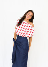 Load image into Gallery viewer, Ostuni Top - White/Red Dots
