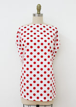 Load image into Gallery viewer, Ostuni Top - White/Red Dots
