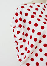 Load image into Gallery viewer, Ostuni Top - White/Red Dots
