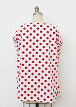 Load image into Gallery viewer, Ostuni Top - White/Red Dots
