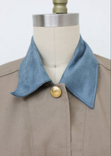 Load image into Gallery viewer, The Reborn Jacket SS - Khaki/Blue Floral
