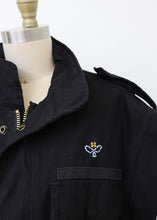 Load image into Gallery viewer, Reborn Barn Jacket SS - Black/Blue Floral
