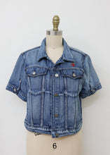 Load image into Gallery viewer, Reborn Denim Jacket SS - Grey/Red
