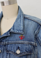 Load image into Gallery viewer, Reborn Denim Jacket SS - Grey/Red
