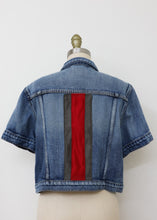 Load image into Gallery viewer, Reborn Denim Jacket SS - Grey/Red
