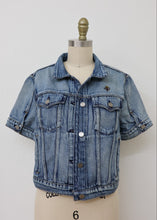 Load image into Gallery viewer, Reborn Denim Jacket SS - Dark Brown/Green
