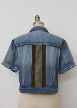 Load image into Gallery viewer, Reborn Denim Jacket SS - Dark Brown/Green

