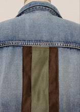 Load image into Gallery viewer, Reborn Denim Jacket SS - Dark Brown/Green

