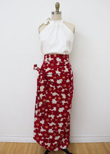 Load image into Gallery viewer, Ipanema Skirt Raspberry Pink Floral - Japanese Cotton
