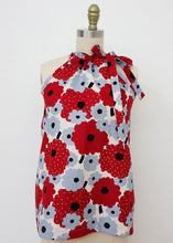 Load image into Gallery viewer, San Lucas Top - Red Floral - Japanese Cotton
