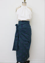 Load image into Gallery viewer, Ipanema Skirt Teal Dots - Japanese Cotton
