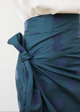Load image into Gallery viewer, Ipanema Skirt Teal Dots - Japanese Cotton
