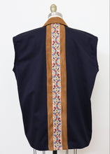 Load image into Gallery viewer, The Reborn Vest Jacket - Navy/Brown Floral

