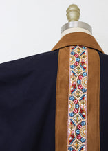 Load image into Gallery viewer, The Reborn Vest Jacket - Navy/Brown Floral
