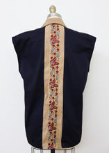 Load image into Gallery viewer, The Reborn Vest Jacket - Navy/Khaki Floral
