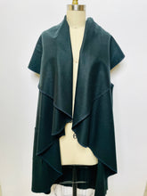 Load image into Gallery viewer, Malta Cape Vest - Peacock Green Long
