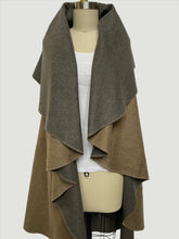 Load image into Gallery viewer, Malta Cape - Italian Dual Sided Wool - Beige/Grey
