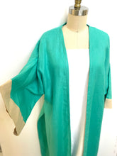 Load image into Gallery viewer, Cozumel Kimono Turquoise/Beige
